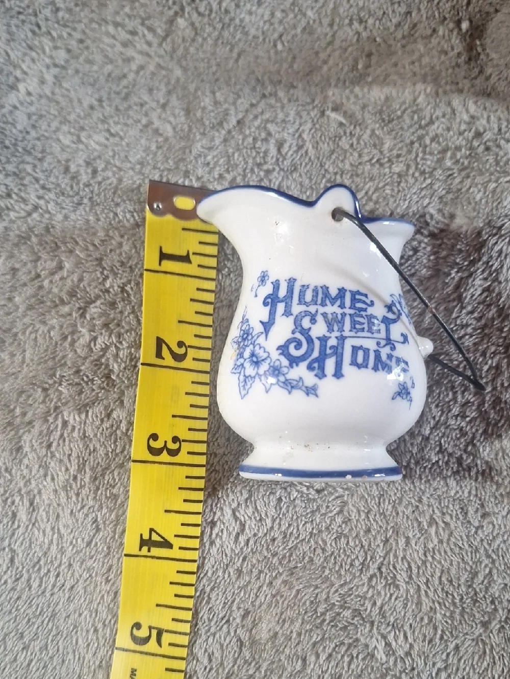 Vintage Blue & White 'Home Sweet Home' Ceramic Tea Set - Picture 6 of 10